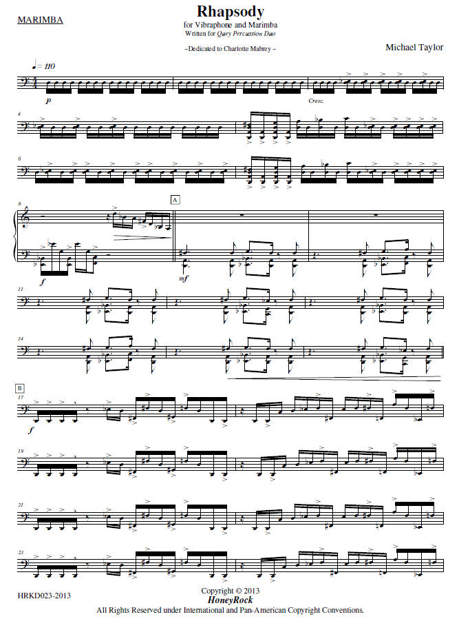 Rhapsody for Vibraphone and Marimba