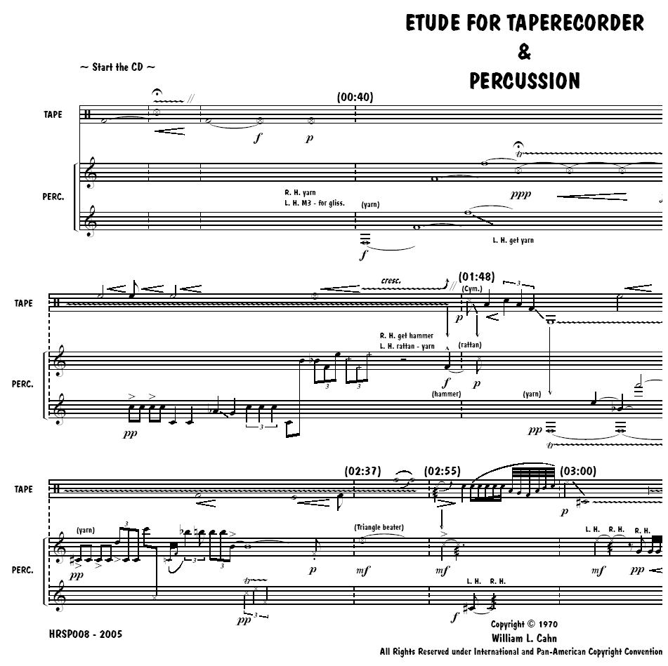 Etude for Taperecorder & Percussion