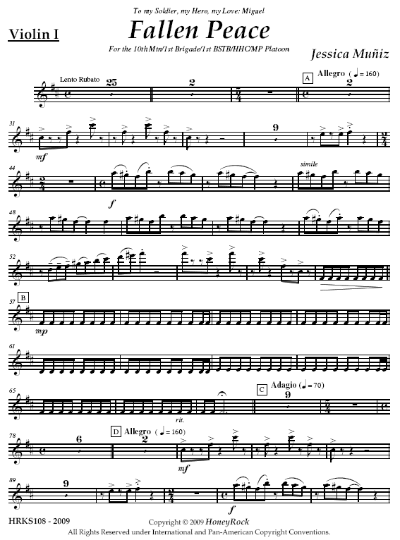 Fallen Peace for Marimba and String Quartet