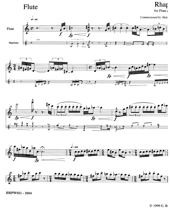 Rhapsodia, flute