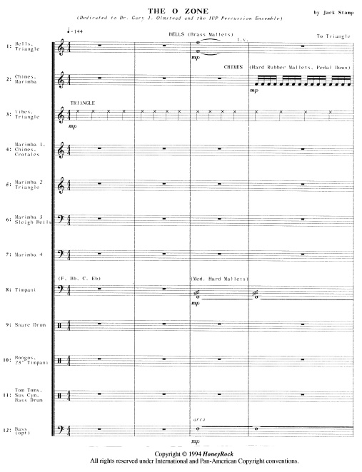 The "O" Zone for Percussion Ensemble