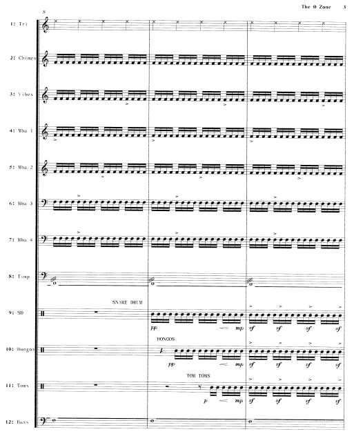 The "O" Zone for Percussion Ensemble