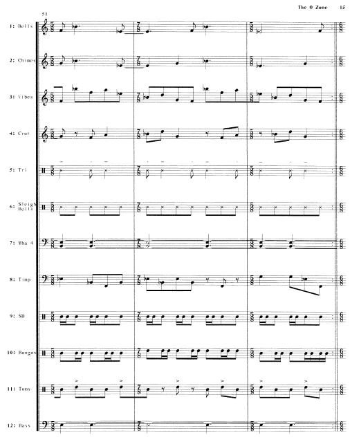 The "O" Zone for Percussion Ensemble