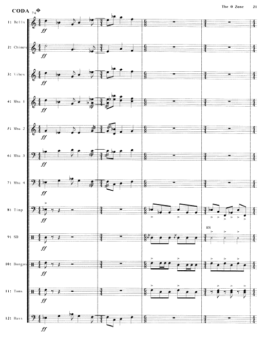 The "O" Zone for Percussion Ensemble