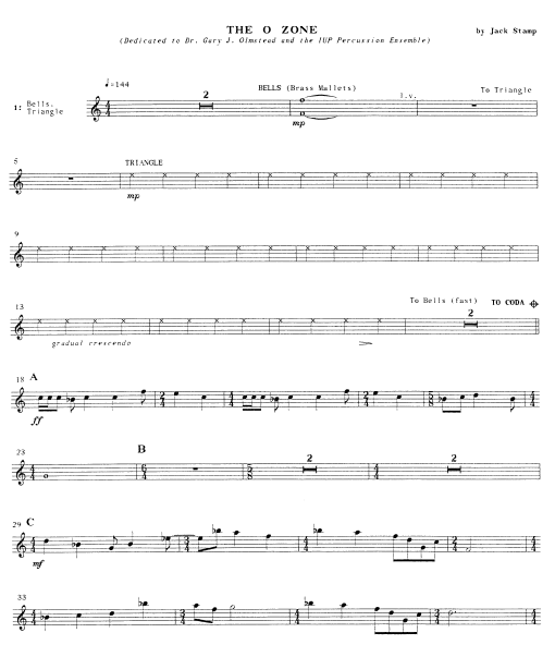 The "O" Zone for Percussion Ensemble