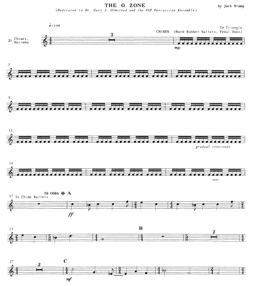 The "O" Zone for Percussion Ensemble