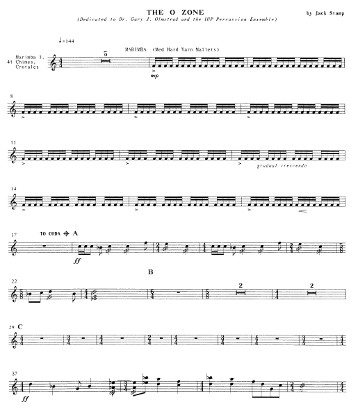 The "O" Zone for Percussion Ensemble