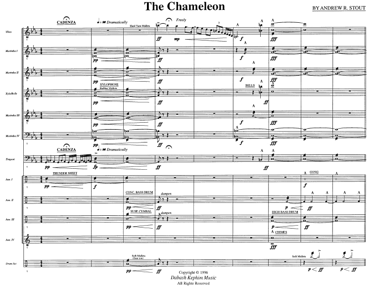 Chameleon for Percussion Ensemble