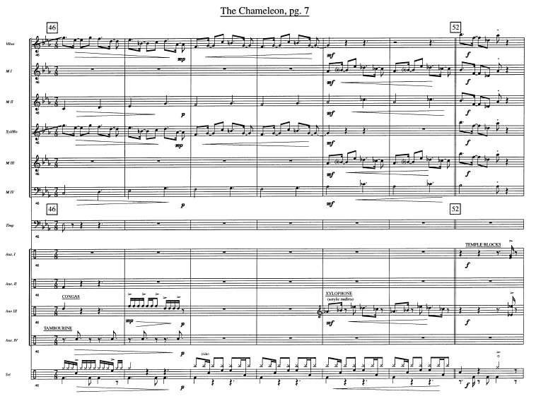 Chameleon for Percussion Ensemble