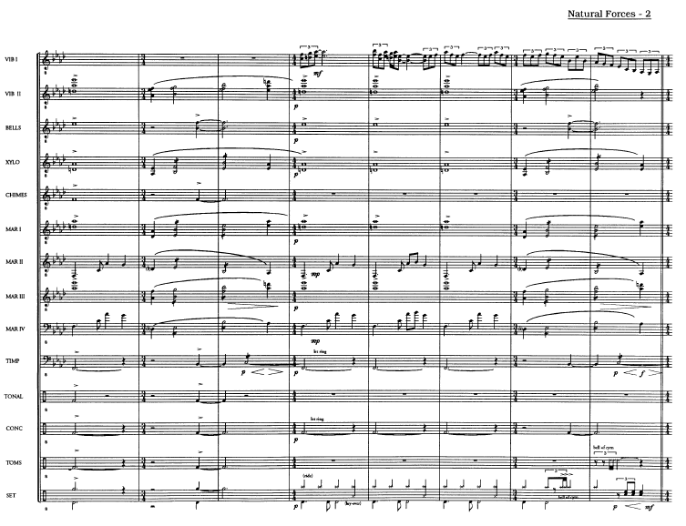 Natural Forces for Percussion Ensemble