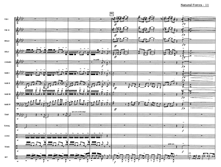 Natural Forces for Percussion Ensemble