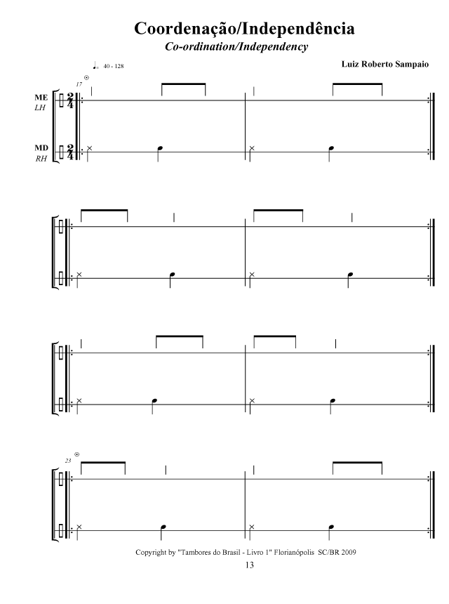 Drums of Brazil, Page Sample