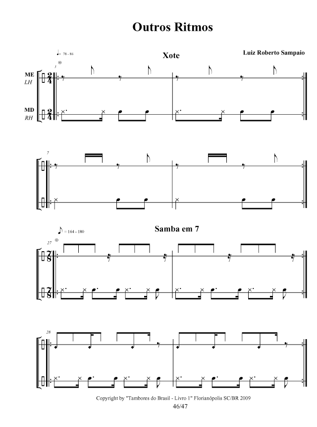 Drums of Brazil, Page Sample
