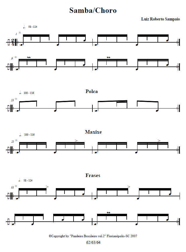 Pandeiro Brasileiro, Volume 2 - Page Sample