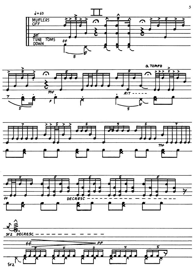 Suite for Unaccompanied Drum Set - Movement II