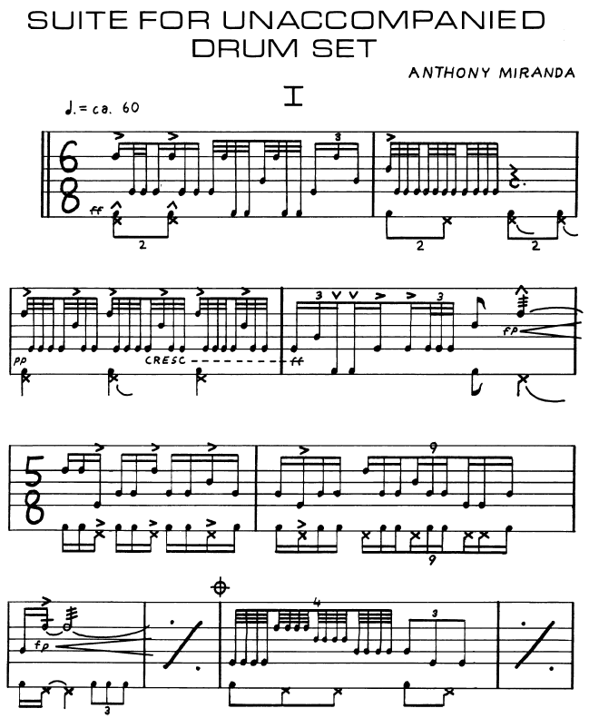 Suite for Unaccompanied Drum Set - Movement I