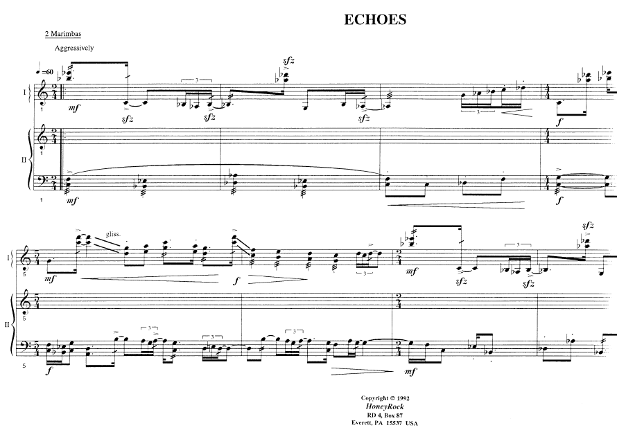 ECHOES for Marimba Duo