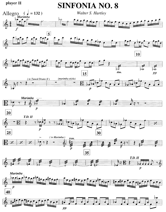 Sinfonia No. 8 for Percusion Quintet