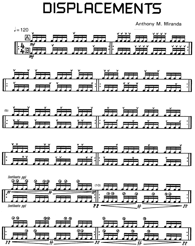 Displacements for Two or More Multi-Percussionists