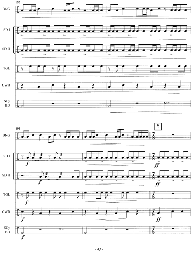 Journey to the Dayspring for Percussion Ensemble