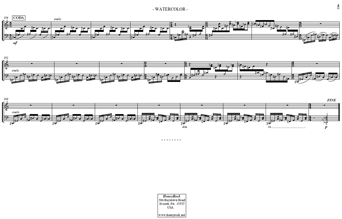 WATERCOLOR for Solo Marimba