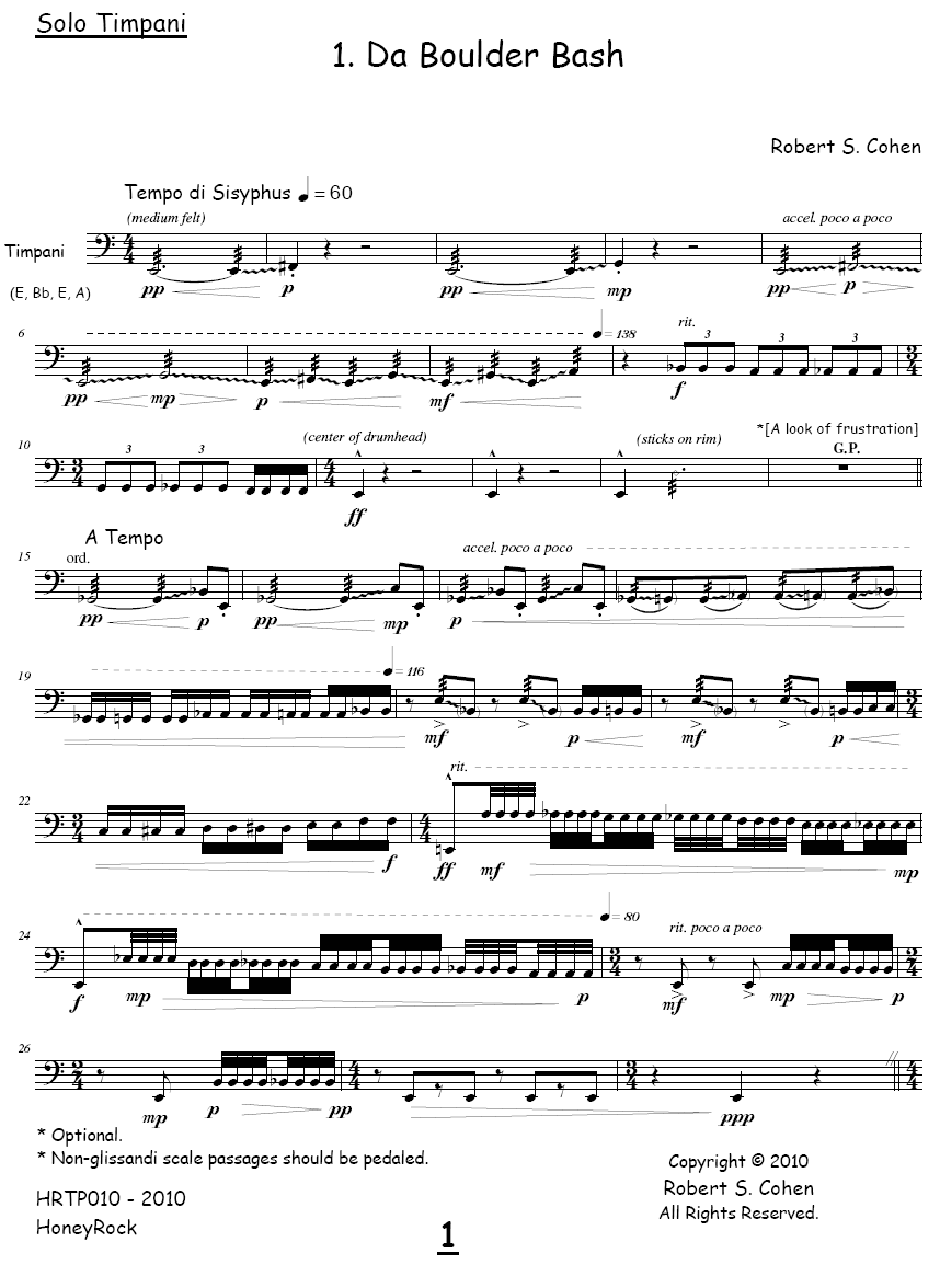 Da Coyote Gets da Boid - A Surreal Odyssey, for Solo Timpani