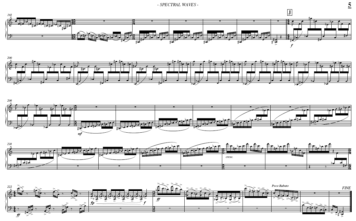 SPECTRAL WAVES for Solo Marimba