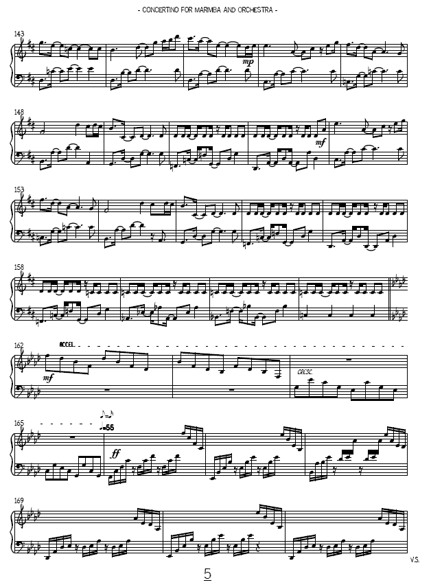 Concertino for Marimba and Orchestra, Movement No. 2