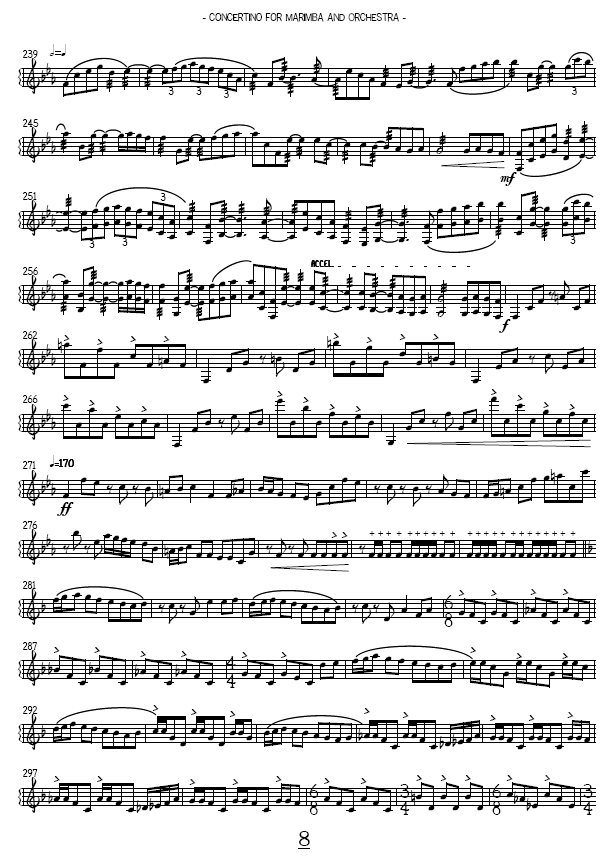 Concertino for Marimba and Orchestra, Movement No. 3