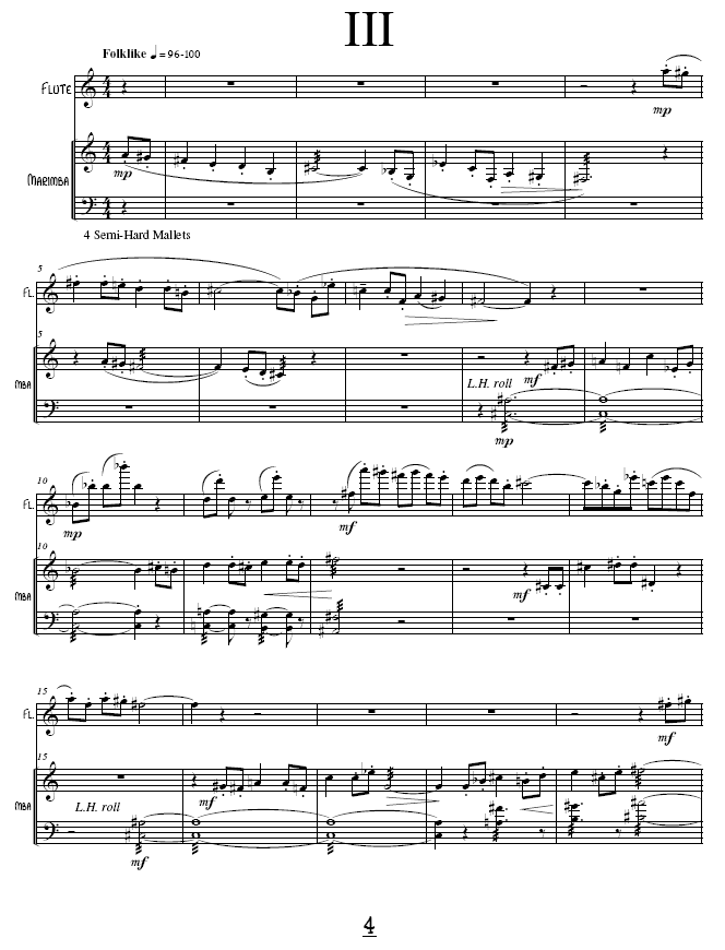 PRISMS for Flute and Marimba, Robert E. Kreutz