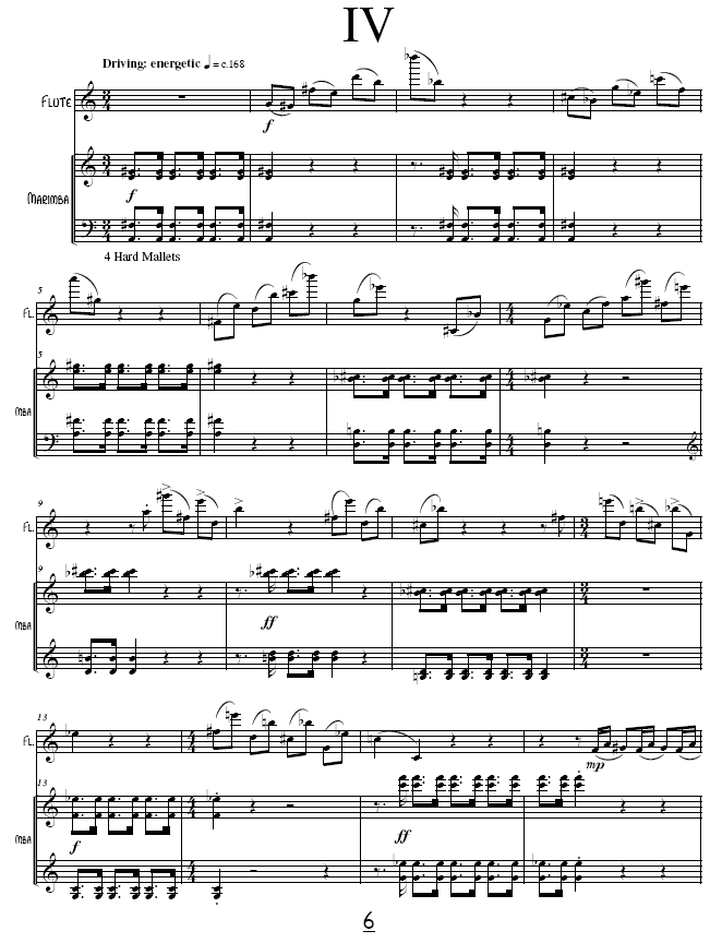 PRISMS for Flute and Marimba, Robert E. Kreutz