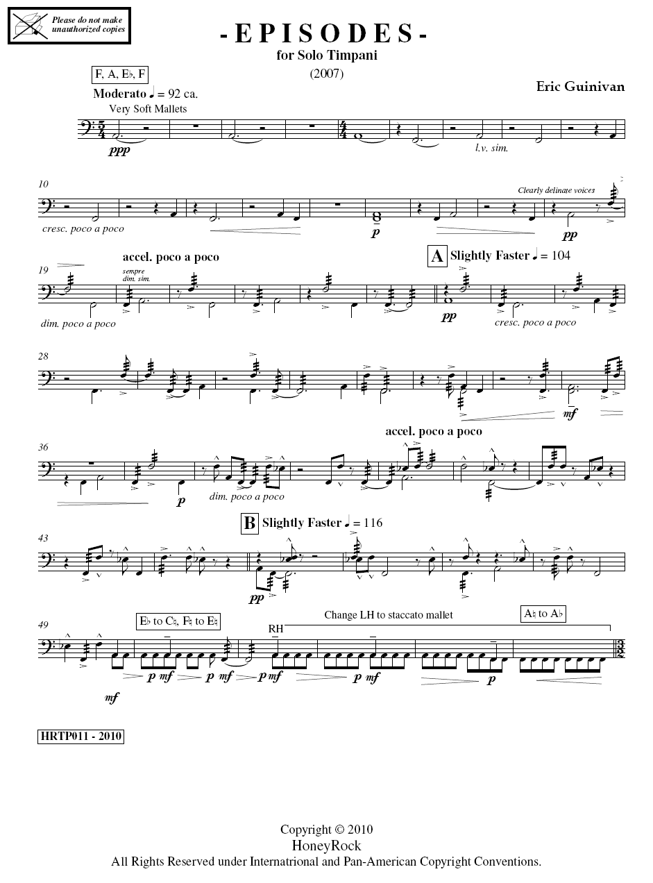 EPISODES for Solo Timpani