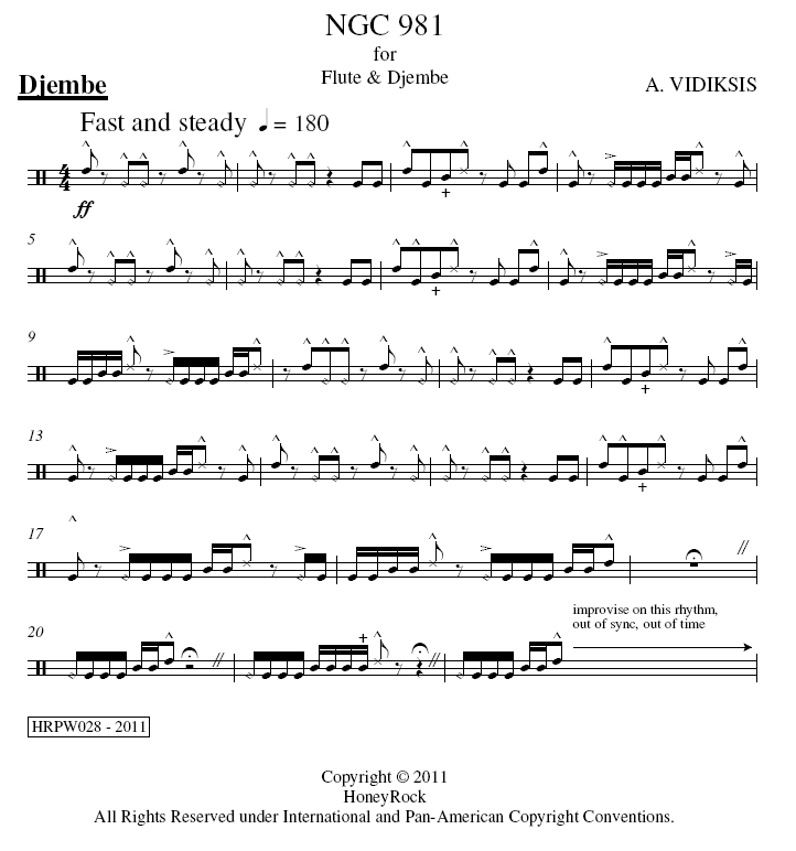 NGC 981 for Flute and Djembe