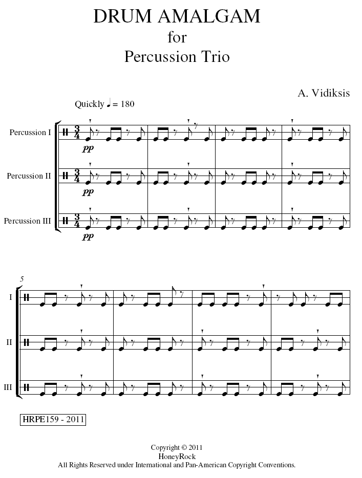 DRUM AMLAGAM for Percussion Trio