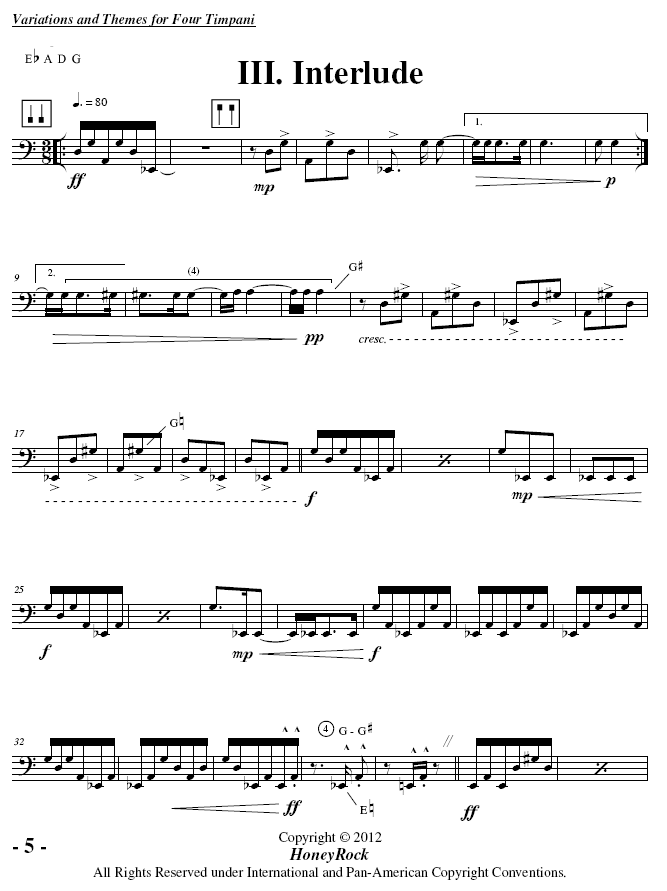 Variations and Themes for Solo Timpani