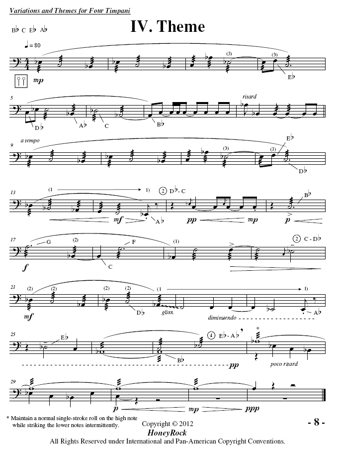 Variations and Themes for Solo Timpani