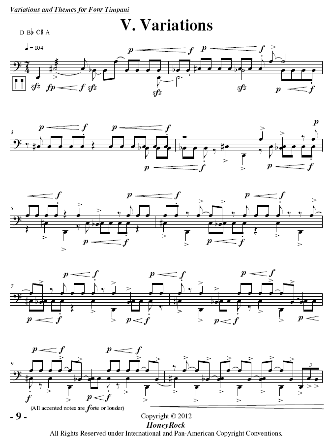 Variations and Themes for Solo Timpani