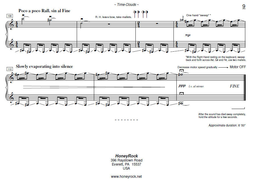 TIME-CLOUDS for Solo Vibraphone