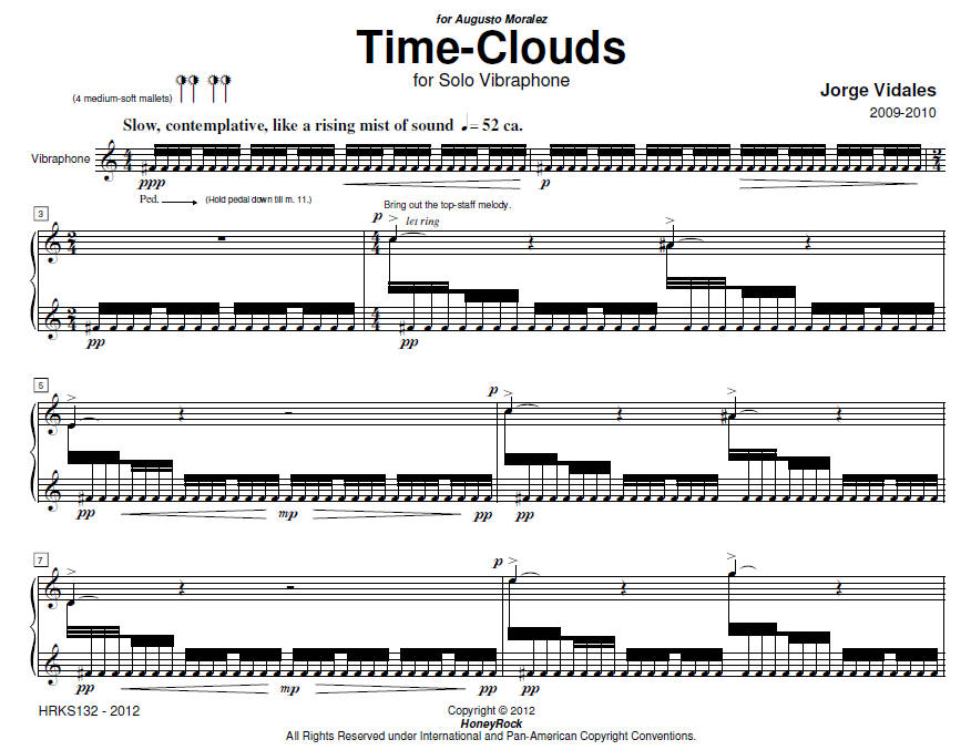 TIME-CLOUDS for Solo Vibraphone