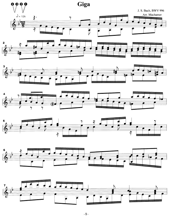 Suite - Bach, arr. for Vibraphone Solo