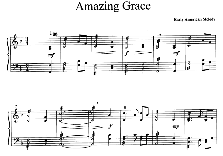 Amazing Grace for Solo Marimba