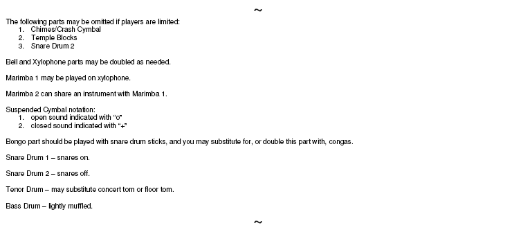 Combo Meal for Percussion Ensemble, 11-14 or More Players