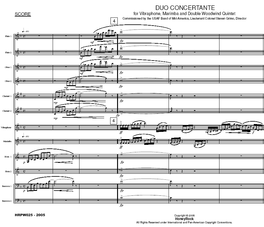 Duo Concertante for Vibraphone, Marimba &  Band