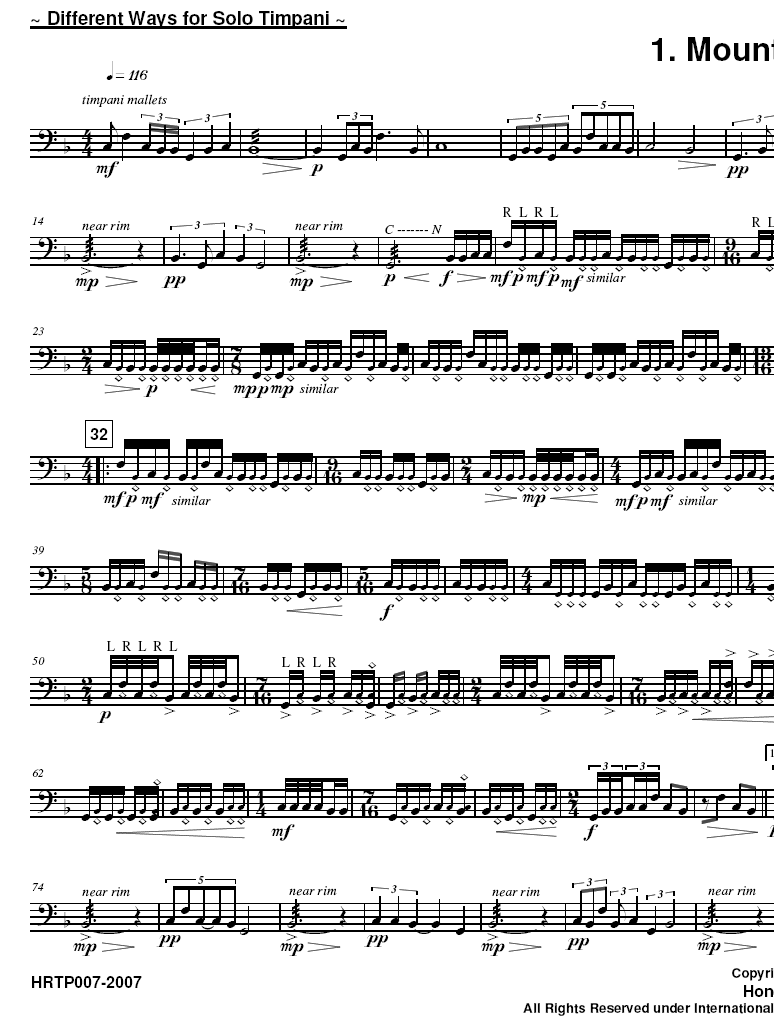 Different Ways for Solo Timpani