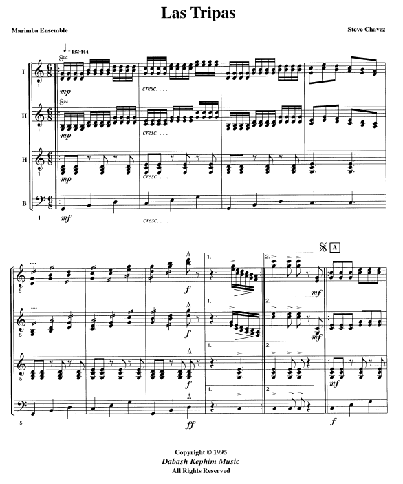 Las Tripas, score sample