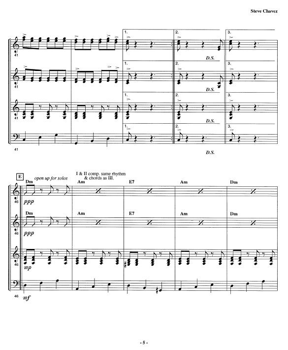 Las Tripas, score sample