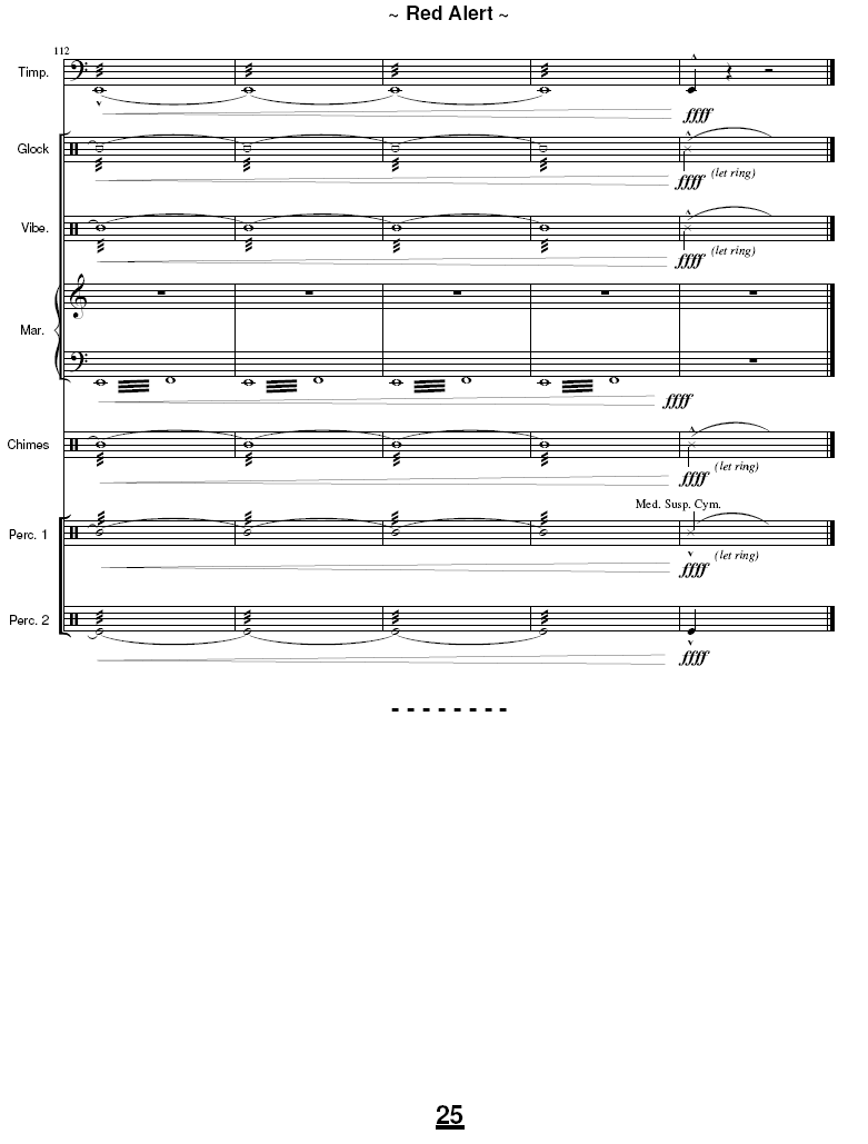 Red Alert for Percussion Ensemble - Eight Players