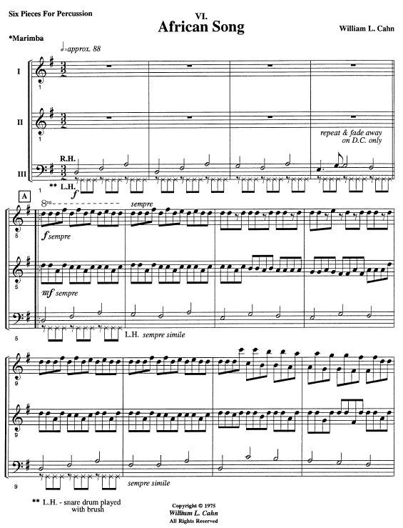 Six Pieces for Percussion