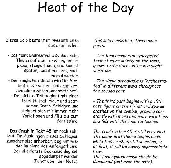 SPOTLIGHTS 2, Score Sample "Heat of the Day"