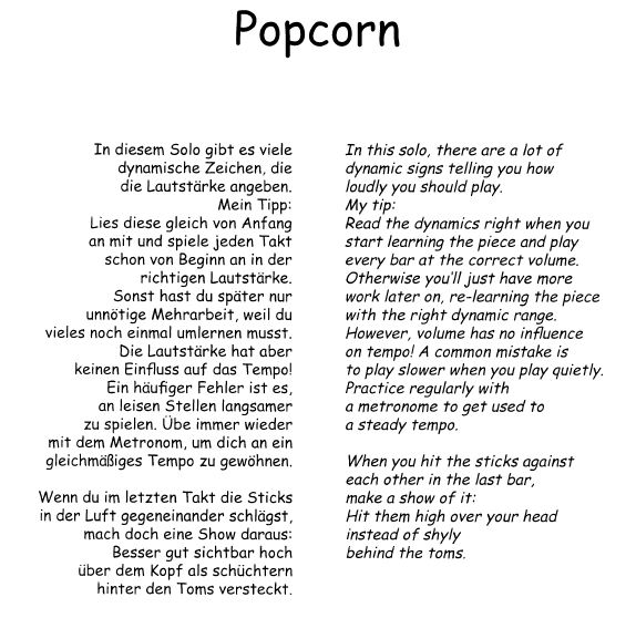 SPOTLIGHTS 4, Score Sample "Popcorn"